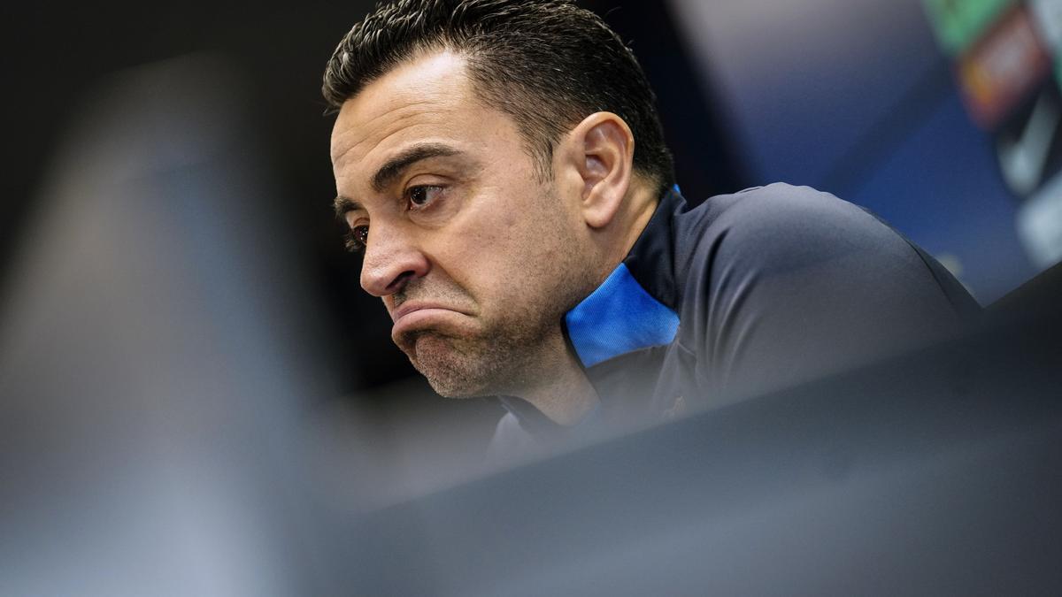 Xavi Hernandez en rueda de prensa