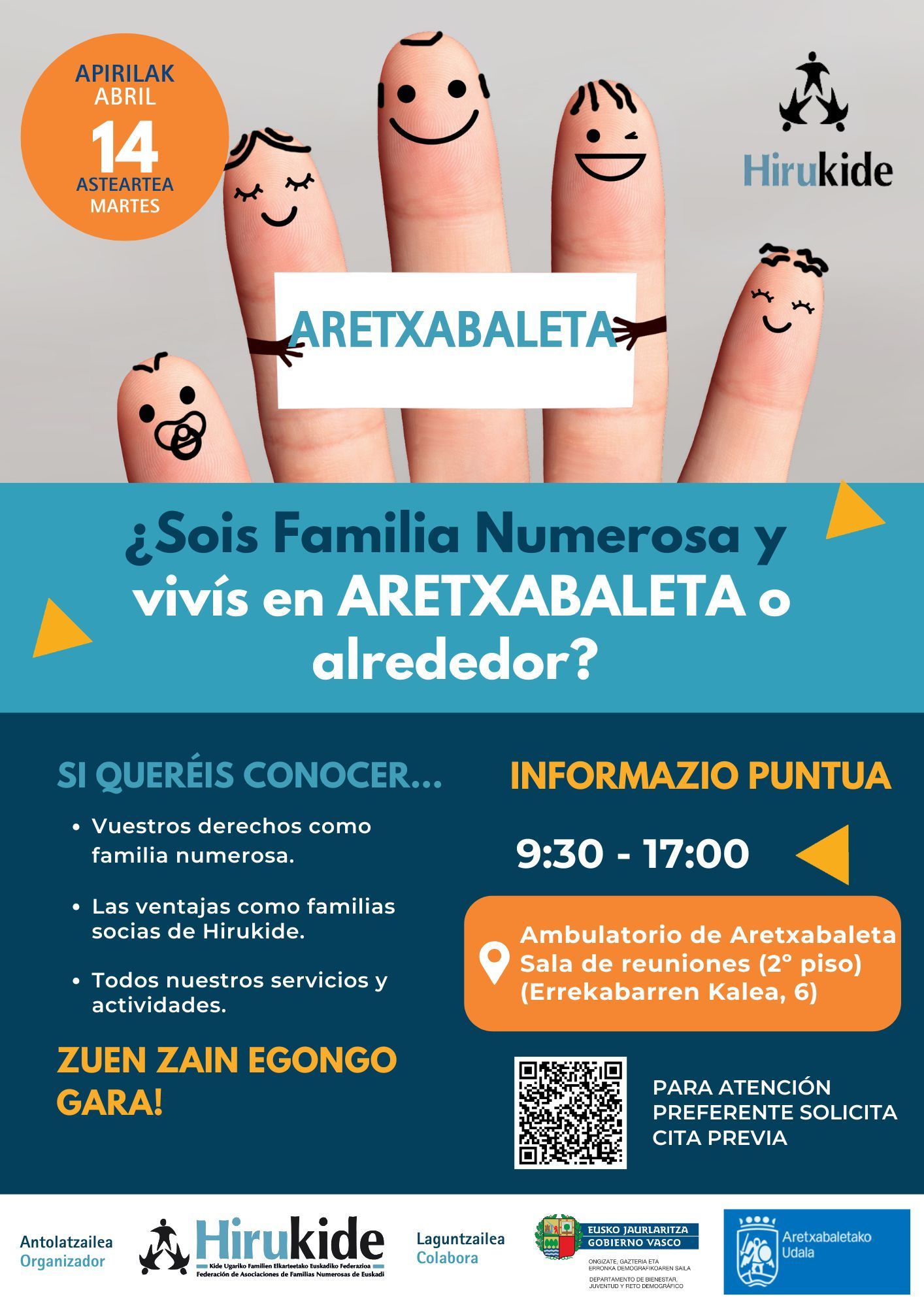 Cartel que anuncia la jornada de este 14 de abril.