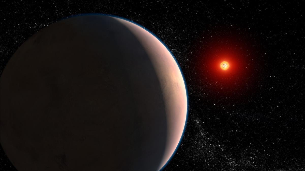 Recreación artística del exoplaneta Gliese 486 b, bautizado como Su.