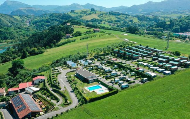 Vista aérea del camping de Zumaia. / Camping Zumaia Vista aérea del camping de Zumaia.