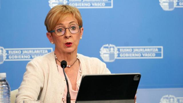 La consejera Arantxa Tapia en una rueda de prensa posterior al Consejo de Gobierno.