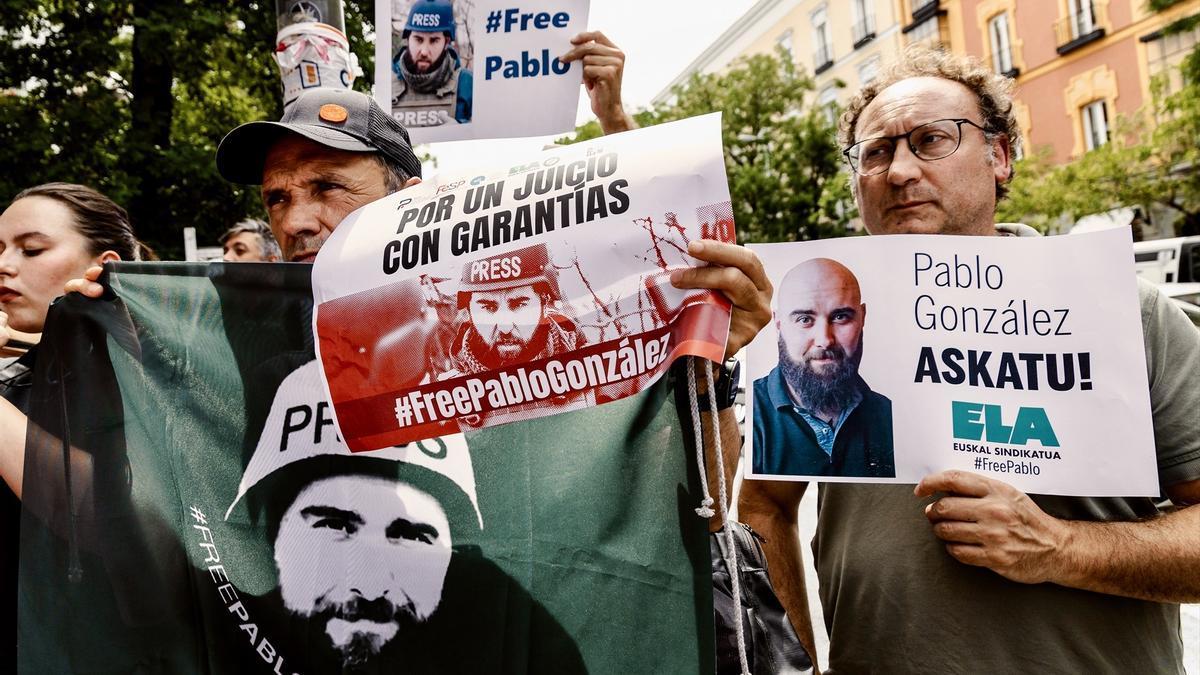 Acto para pedir la libertad de Pablo González.