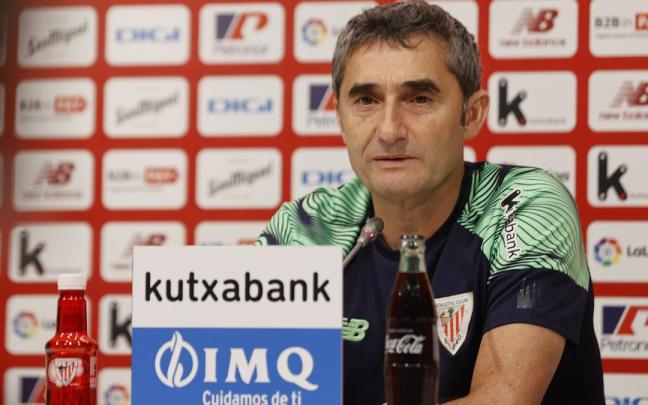 Ernesto Valverde durante la rueda de prensa Ernesto Valverde durante la rueda de prensa