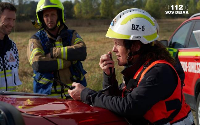 Simulacro de accidente aéreo en el aeropuerto de Foronda. Foto: Departamento de Seguridad del Gobierno Vasco