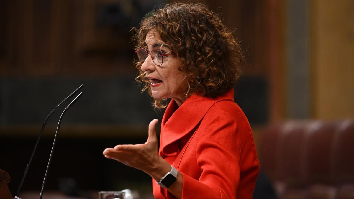 La ministra Montero, en el Congreso.