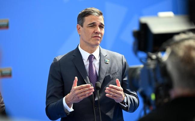 Pedro Sánchez, en la cumbre de la OTAN. Pedro Sánchez, en la cumbre de la OTAN.