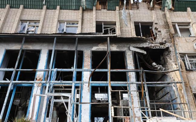 Daños en una casa de Zaporiyia, en Ucrania