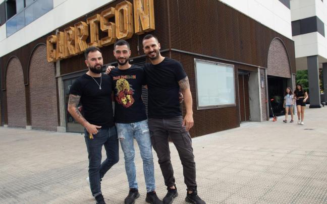 Los tres socios del negocio Sergio Sanz, Iñigo Martínez y Iosu Valero Los tres socios del negocio Sergio Sanz, Iñigo Martínez y Iosu Valero