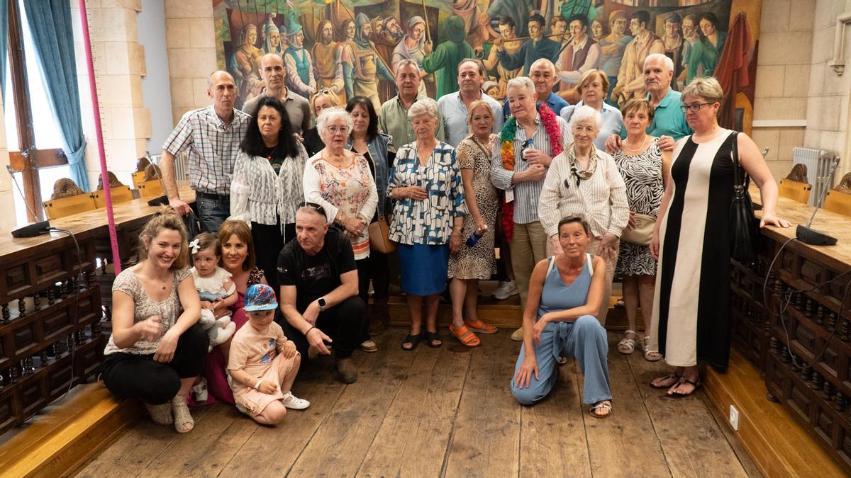 Telletxea Oscoz, con sus familiares