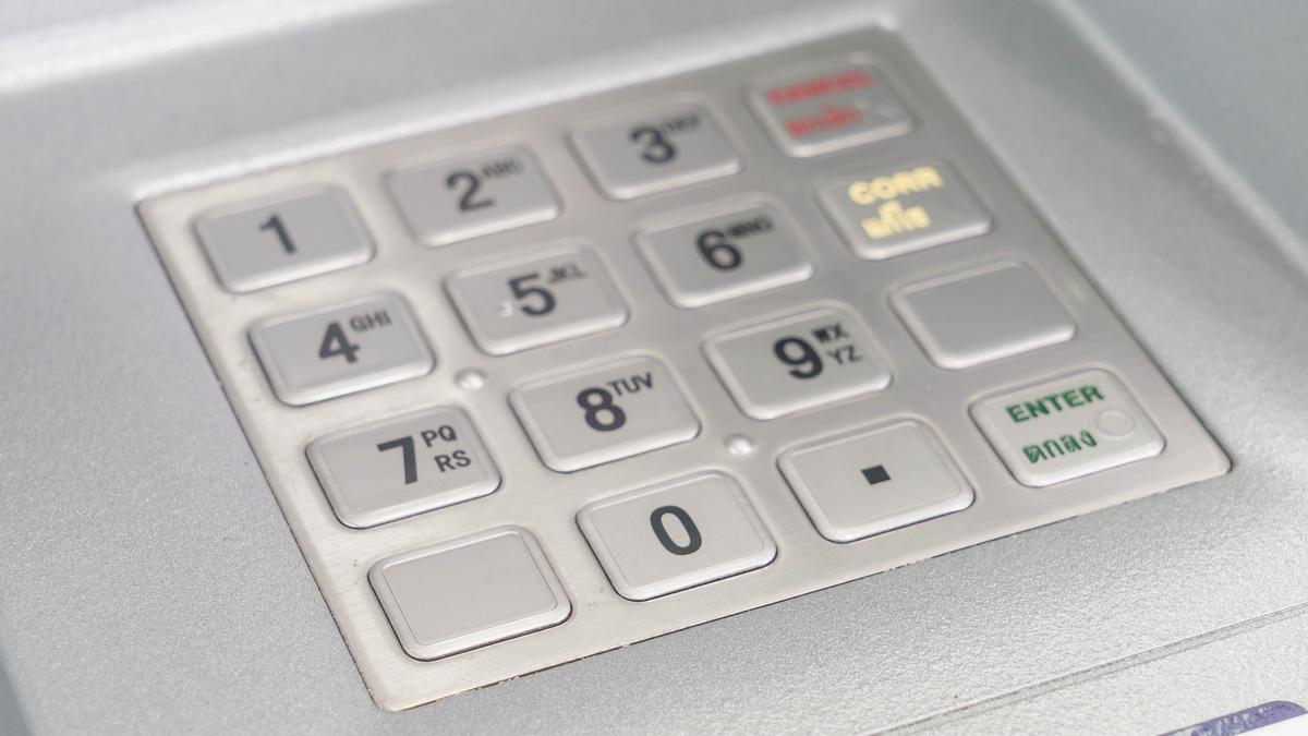 Teclado de un cajero automático.