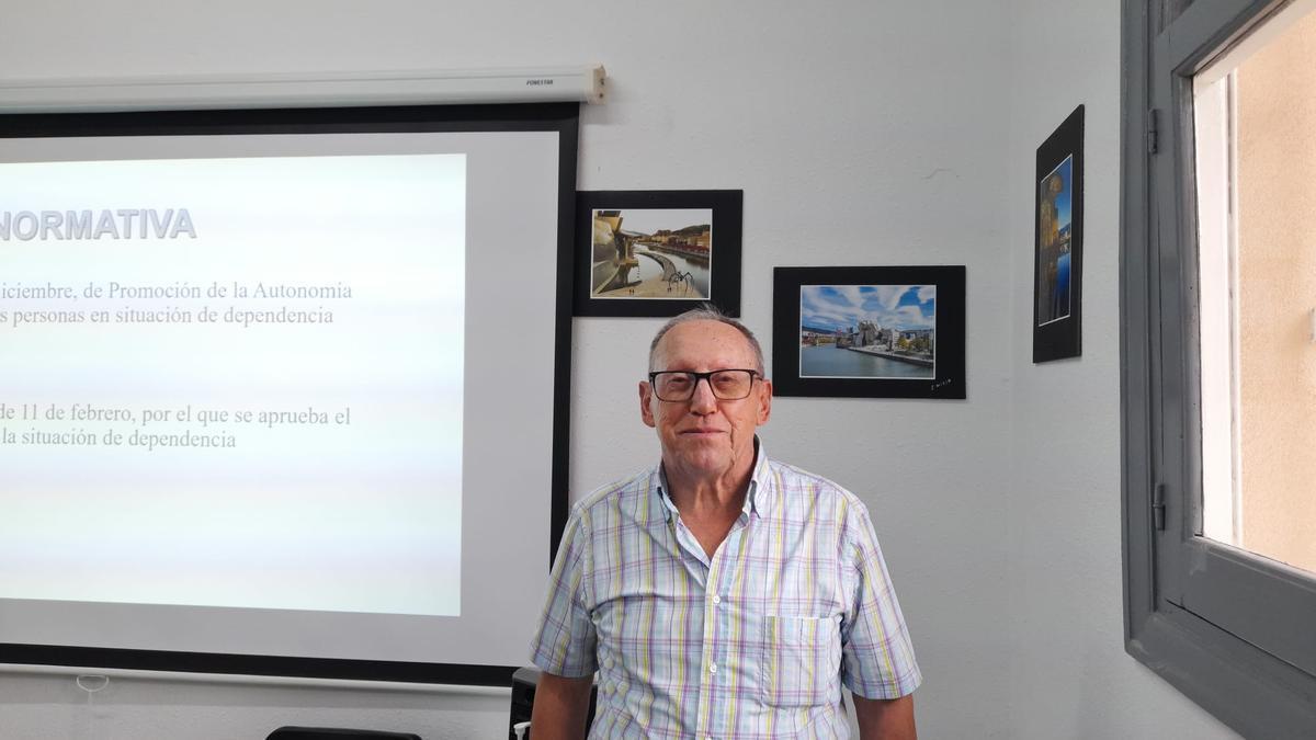 Juan Antonio Vicente Gallego en la sede bilbaína de la AJPD-DEPE