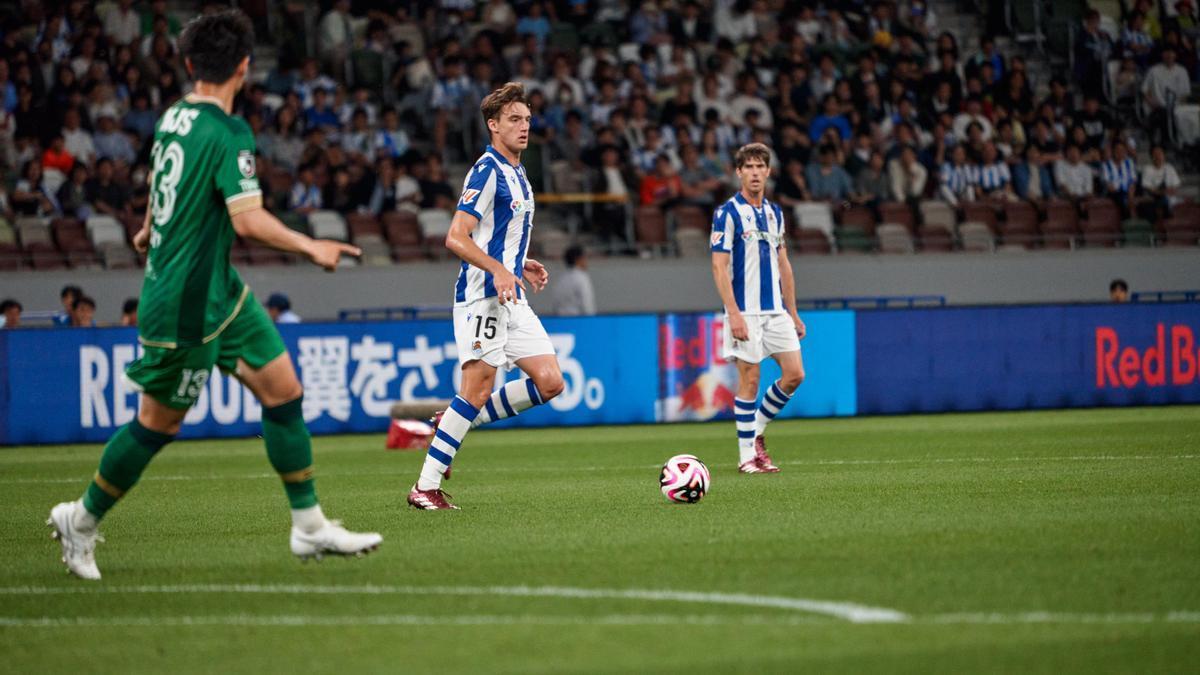 Urko González de Zarate en el encuentro amistoso ante el Tokyo Verdy. / REAL SOCIEDAD X