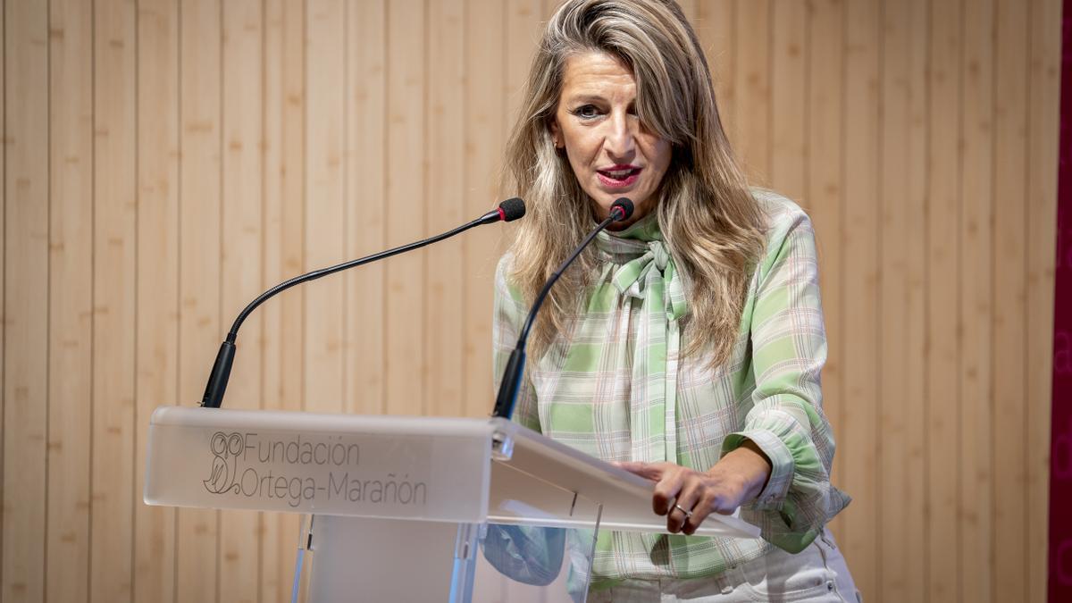 La vicepresidenta segunda del Gobierno y ministra de Trabajo y Economía Social, Yolanda Díaz.