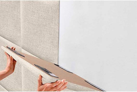 DHOME Cabecero Tapizado Compuesto de Paneles Autoadhesivos