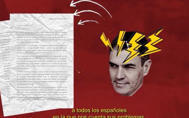 Imagen del vídeo lanzado por el PP para que los ciudadanos respondan a la carta de Sánchez.