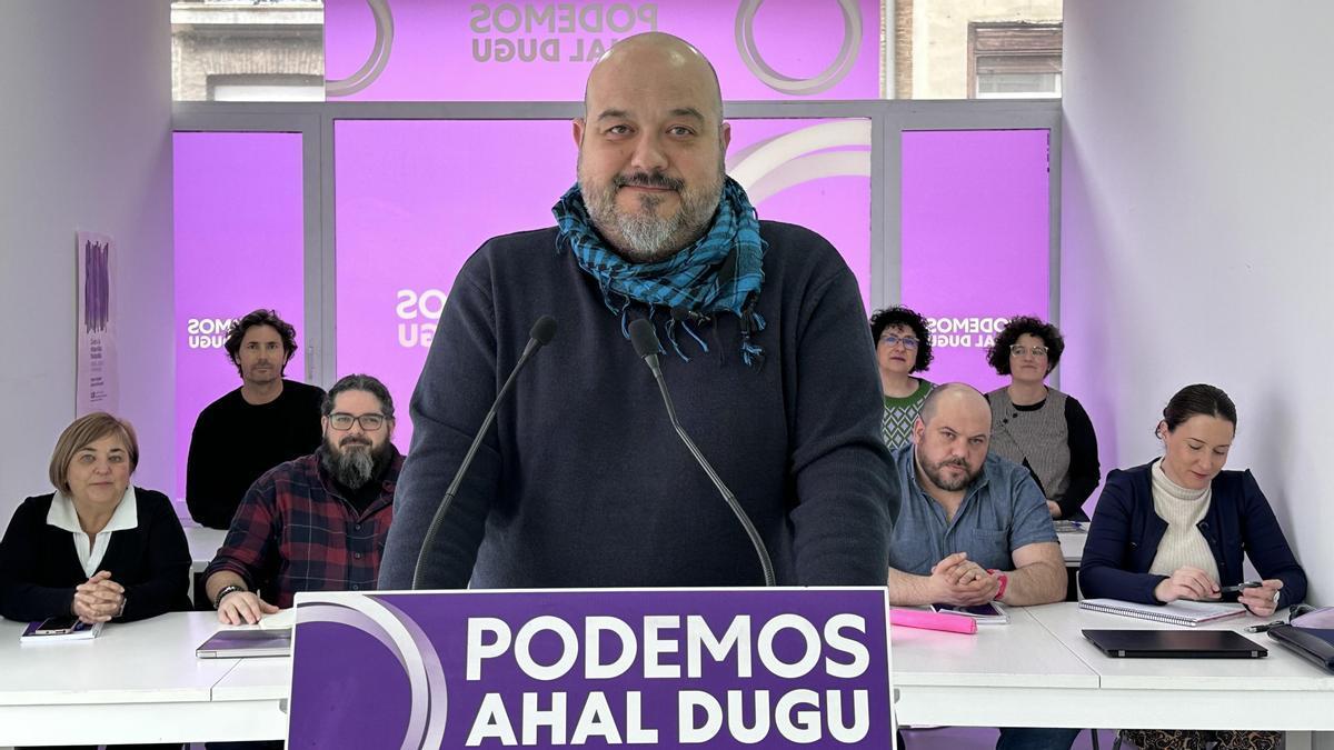 El coordinador de Podemos Euskadi, Richar Vaquero