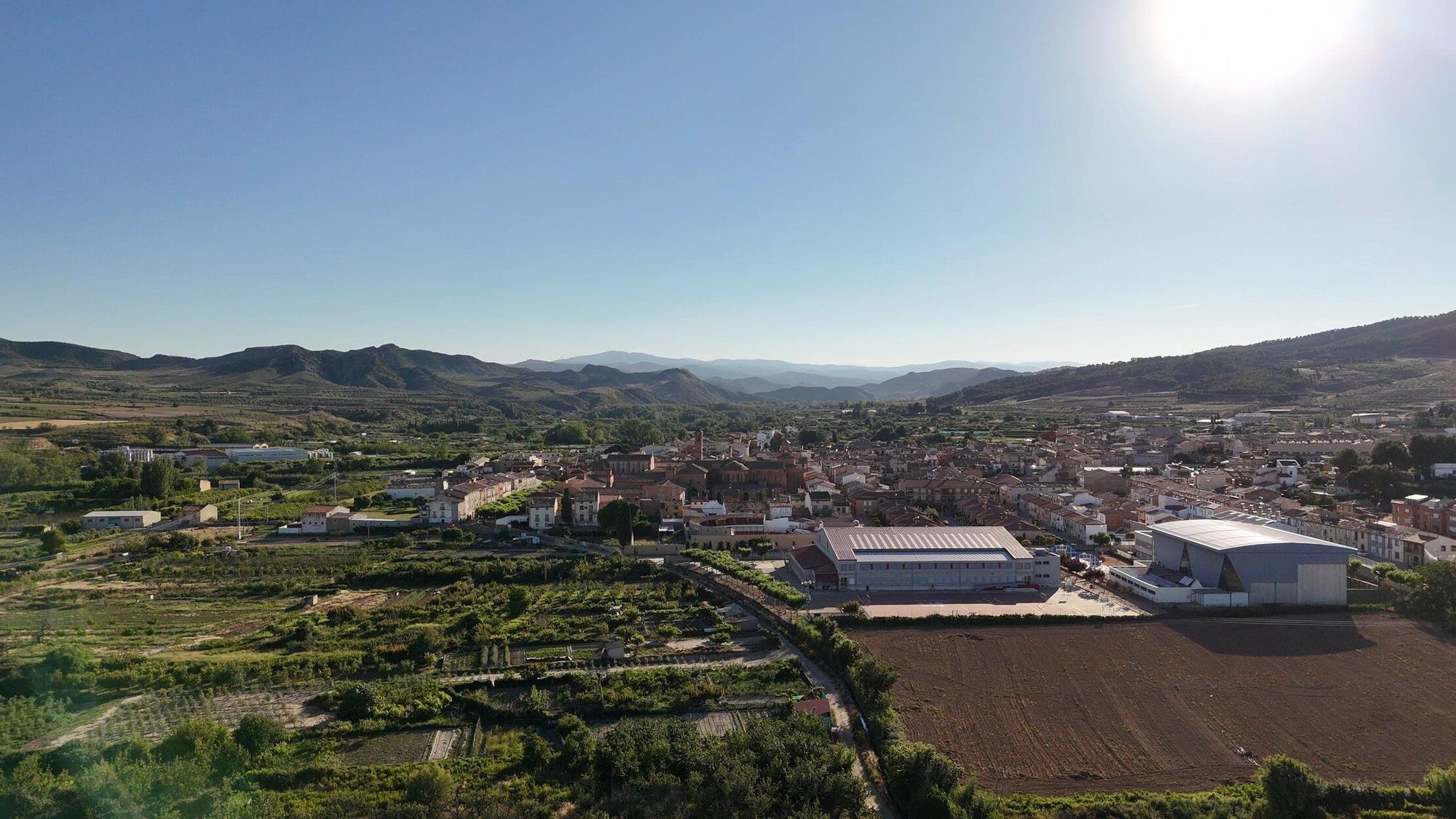 Imagen aérea de Fitero.