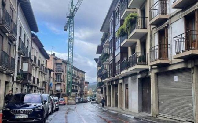 Tramo de Kale Zaharra donde se afrontará la primera fase del plan de accesibilidad.