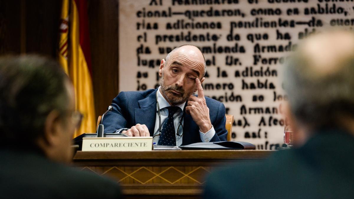El empresario Julio Martínez, en su comparecencia el pasado mes de abril en la Comisión de Investigación del ‘caso Koldo’ en el Senado.
