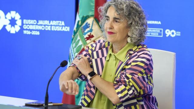 La vicelehendakari Ibone Bengoetxea, este martes en la rueda de prensa posterior al Consejo de Gobierno