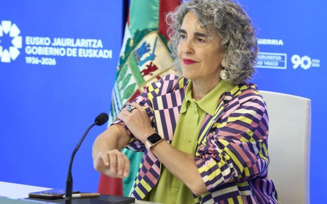 La vicelehendakari Ibone Bengoetxea, este martes en la rueda de prensa posterior al Consejo de Gobierno