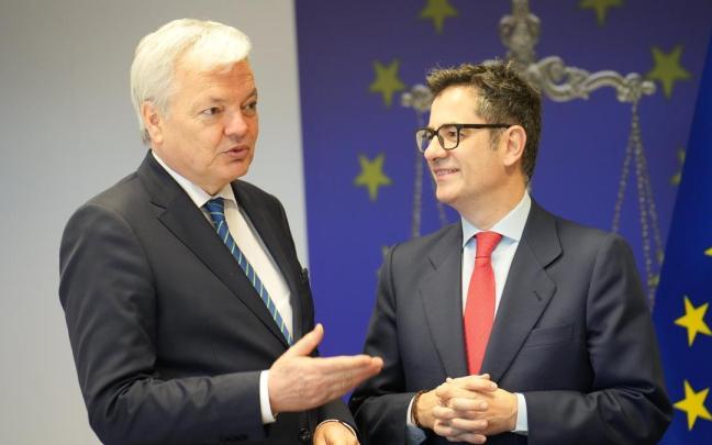 Didier Reynders se reúne con Félix Bolaños.