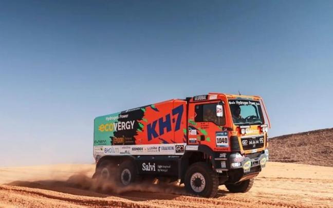 El primer camión híbrido de hidrógeno y eléctrico que participa en el Dakar.