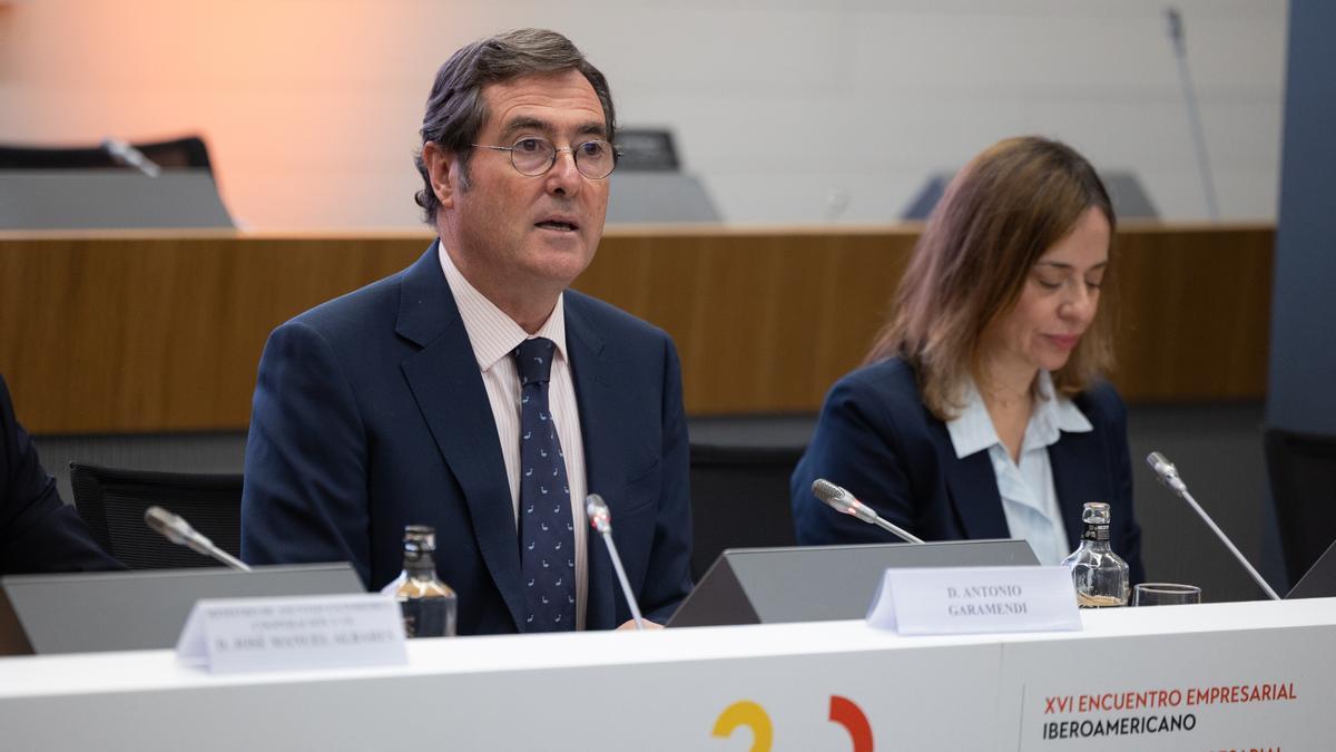 El presidente de CEOE, Antonio Garamendi.