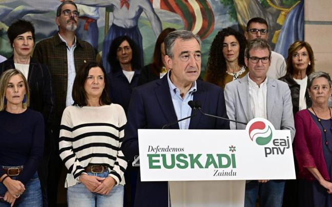 Aitor Esteban, durante su comparecencia.