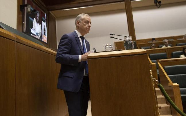 Urkullu, este viernes en el Parlamento Vasco.