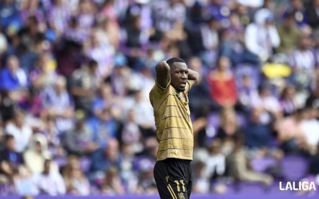 Becker se lamenta tras errar una ocasión en Valladolid. / LALIGA