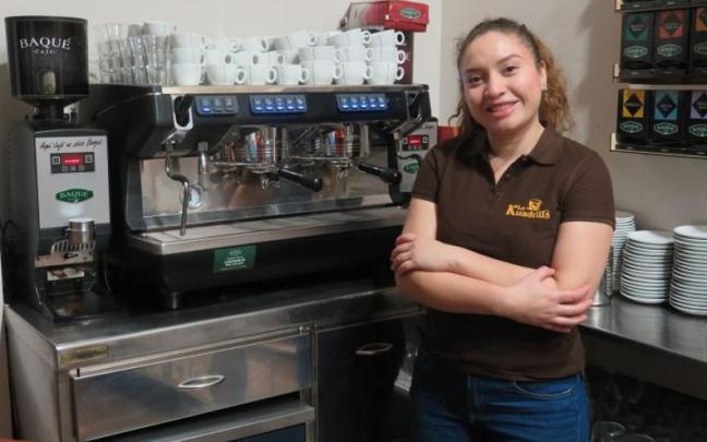 Ana María Reyes, en la cafetería La Kuadrilla