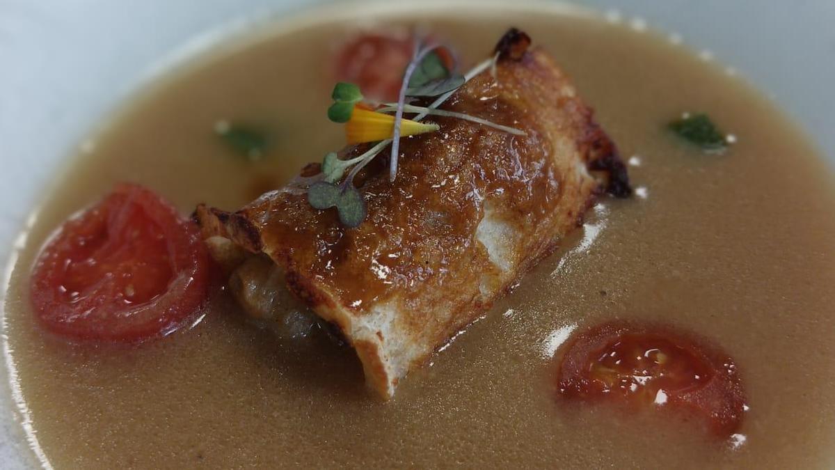 Uno de los platos del cocinero vasco Christian J. Méndez.