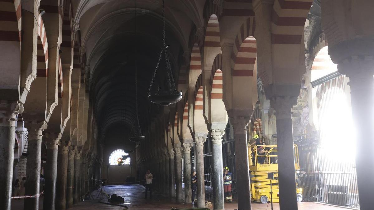 Incendio en la Mezquita-Catedral de Córdoba