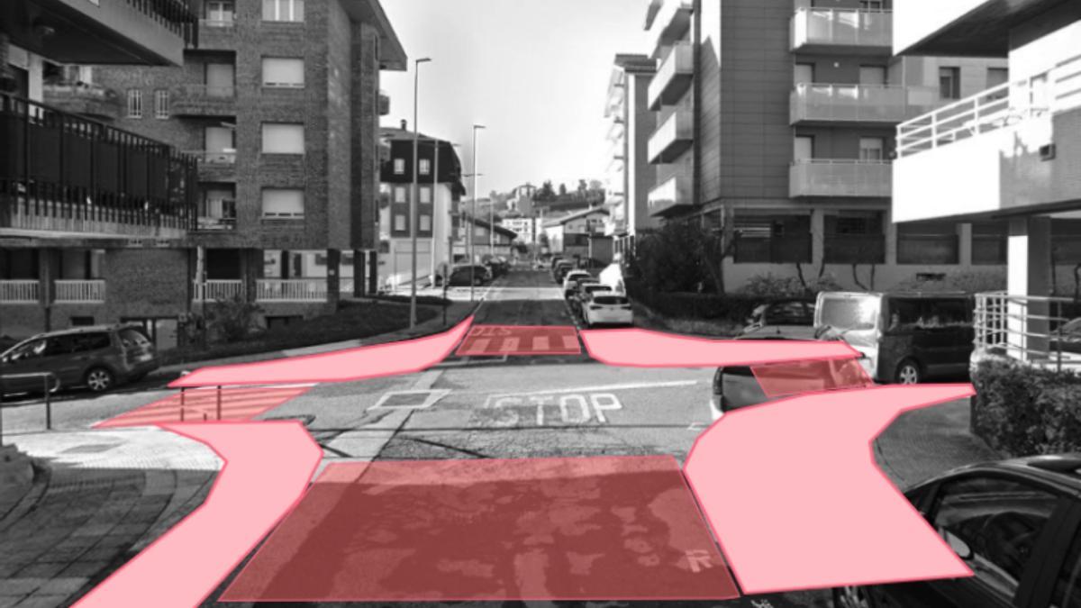 Zona de Larretxo con los cambios.