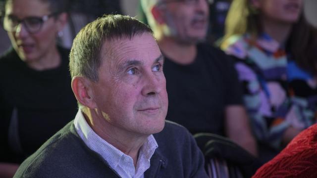 Arnaldo Otegi en un acto el pasado viernes en Iruñea.