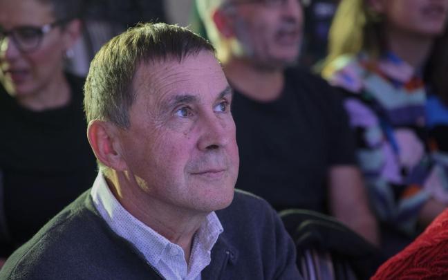 Arnaldo Otegi en un acto el pasado viernes en Iruñea.