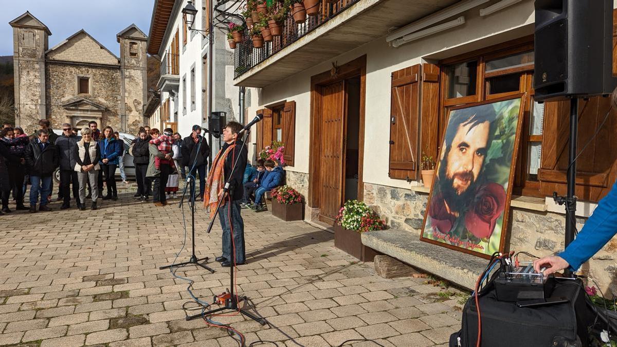 Homenaje en Orbaizeta a Mikel Zabalza.