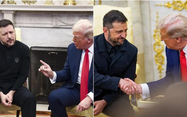De su tenso encuentro en febrero a la complicidad de agosto: los gestos entre Trump y Zelenski