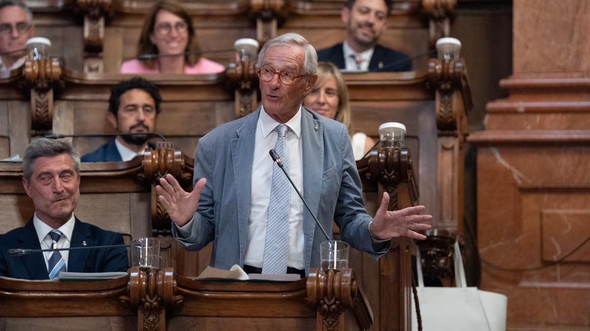 Xavier Trias en su último pleno en el Ayuntamiento de Barcelona.