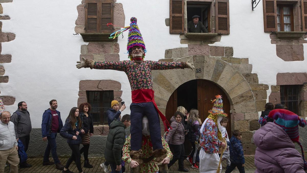 Miel Otxin, en el carnaval txiki de Lantz.