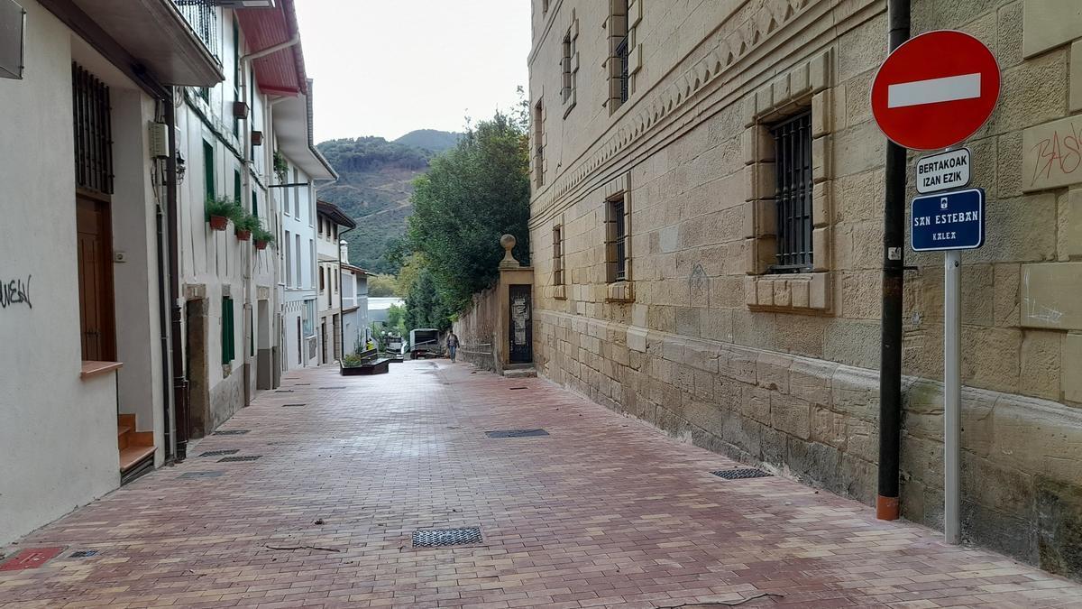 La calle San Esteban, tras la urbanización.