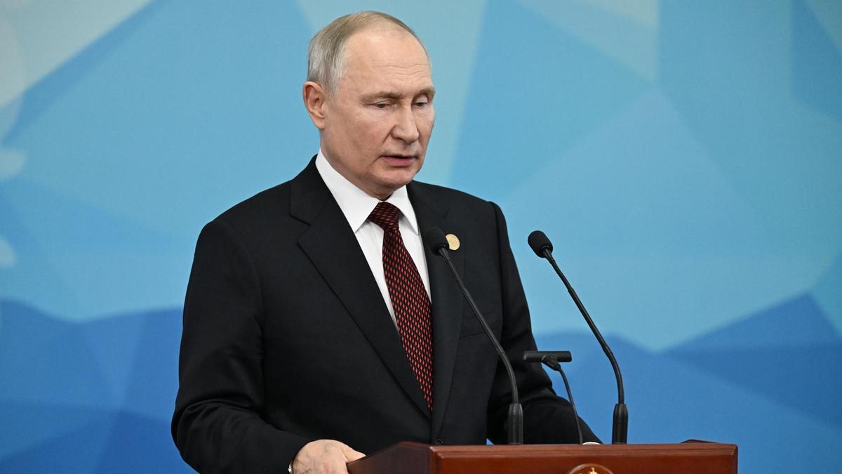 El presidente de Rusia, Vladimir Putin, durante una rueda de prensa.