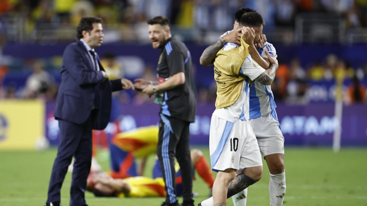 Messi abandonó el campo entre lágrimas tras lesionarse.