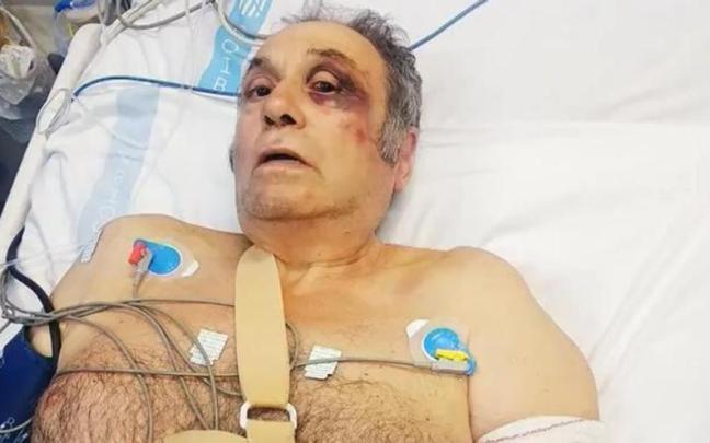 El taxista agredido se encuentra hospitalizado. / X El taxista agredido se encuentra hospitalizado.