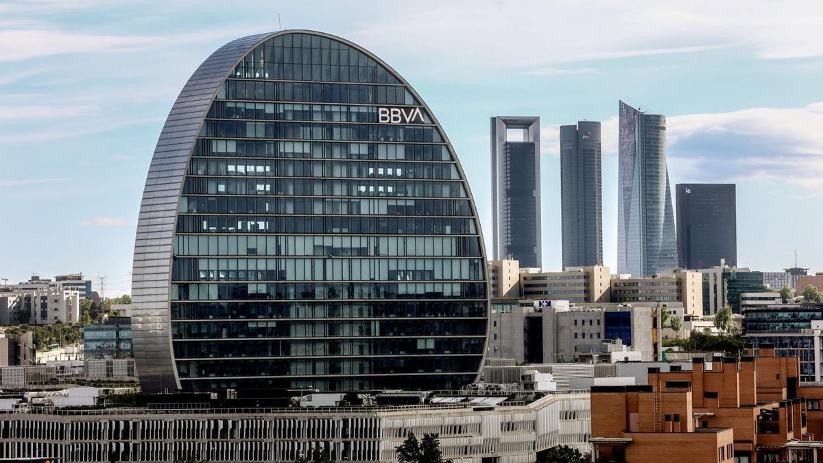 Vista general de la sede del BBVA en Madrid.