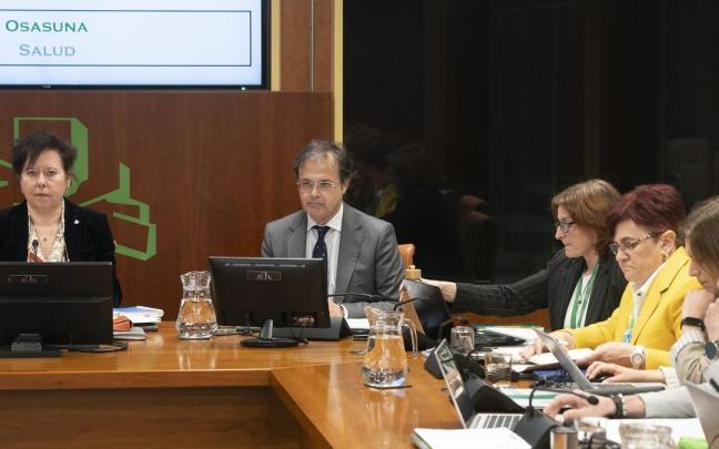 El consejero de Salud, Albert Martínez, ha presentado HaurSare ante la Comisión de Salud