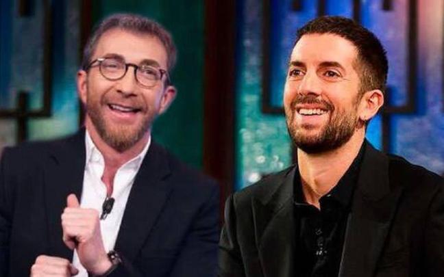 Pablo Motos, presentador de 'El Hormiguero', y David Broncano, el de 'La Revuelta'