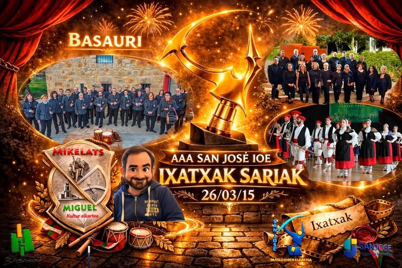 Cartel anunciador de los Premios Ixatxak 2026