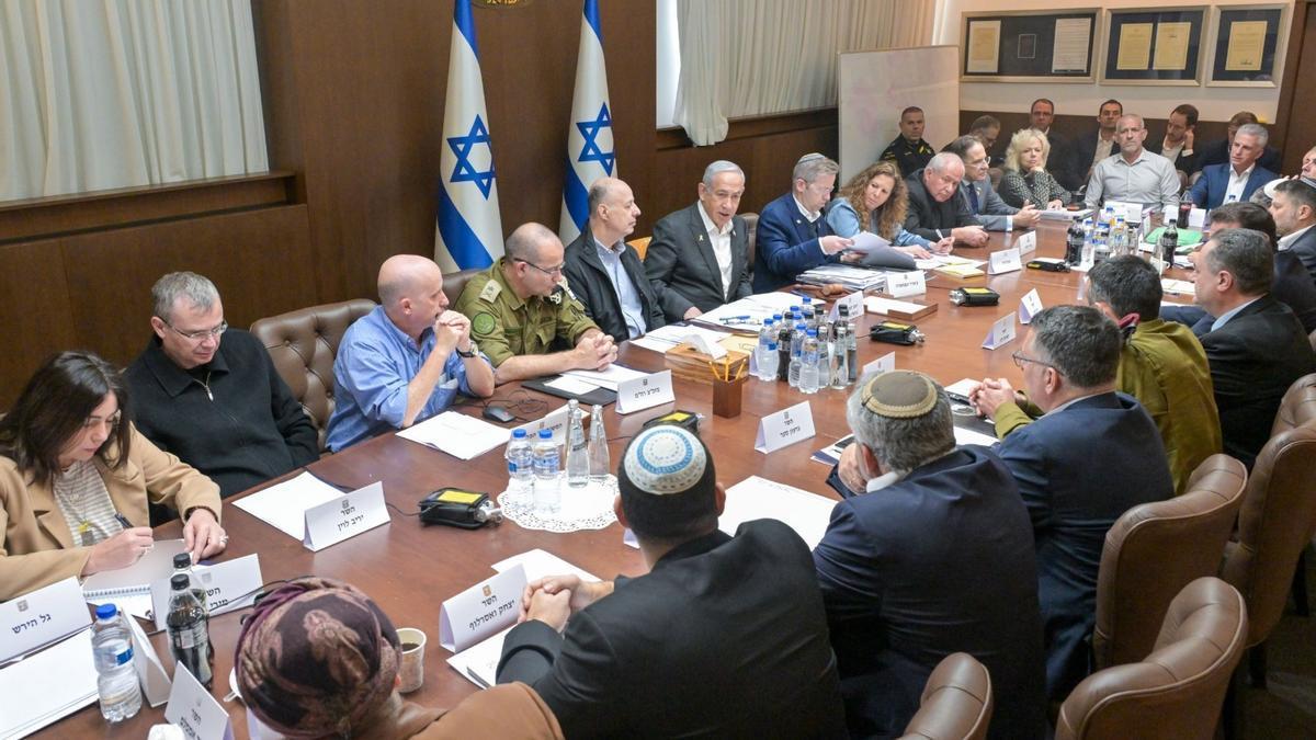 La reunión del gabinete de Seguridad de Israel.